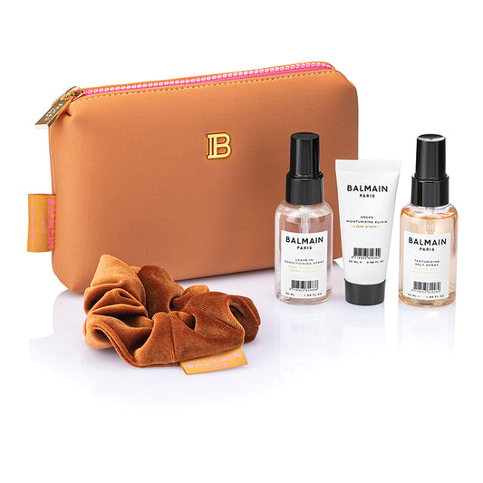 Balmain SS22 Limited Edition Light Brown Cosmetic Bag